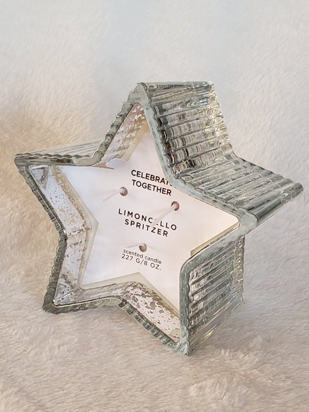 Star Shaped Scented Candle Limoncello Spritzer Brand New!